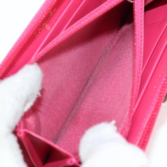 CHANEL Boy Chanel Wallet Grained Calf Skin Pink Gold CC Auth 131833M - Picture 9 of 16